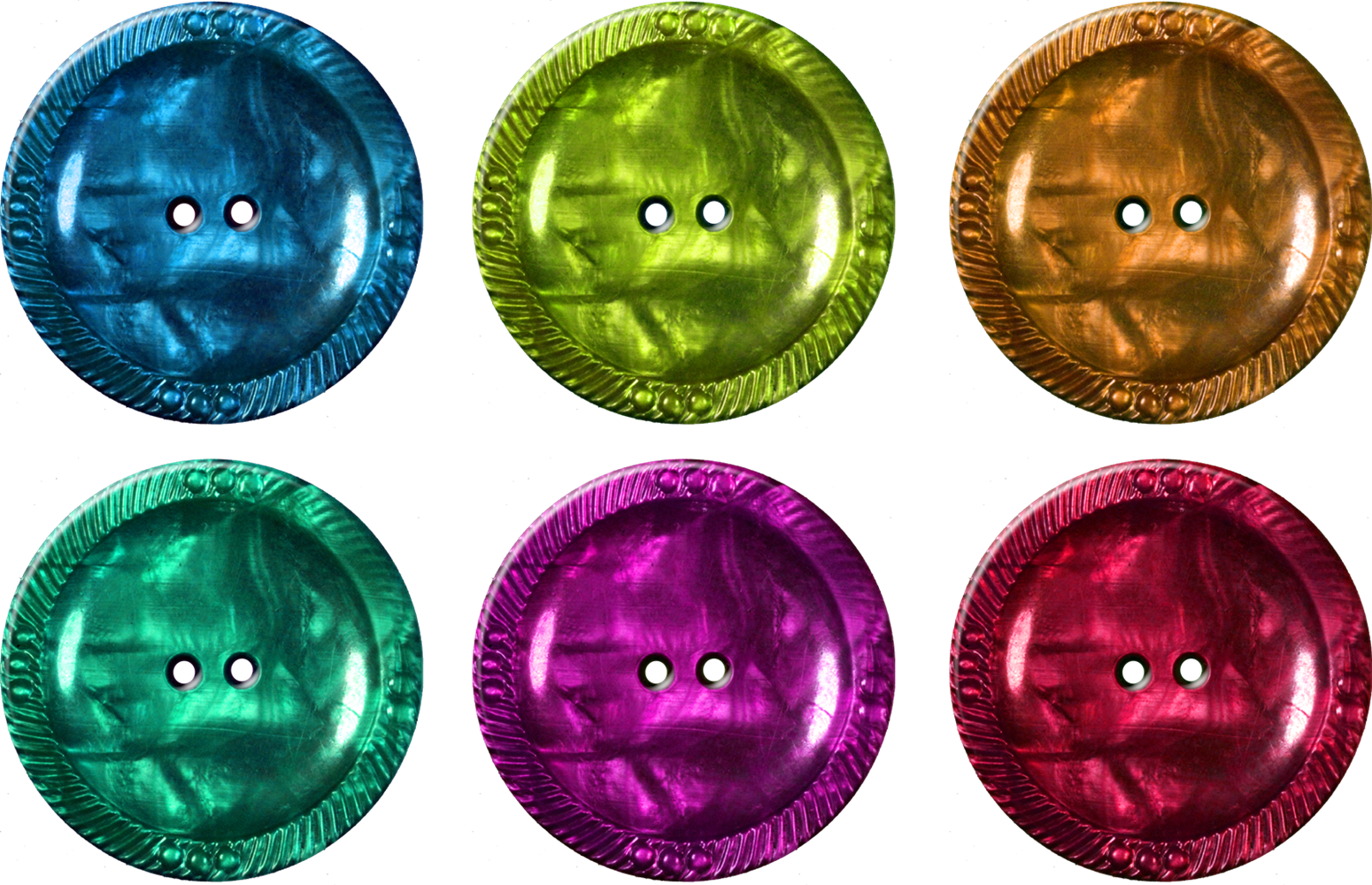 Colorful Satin Finish Buttons Array PNG image