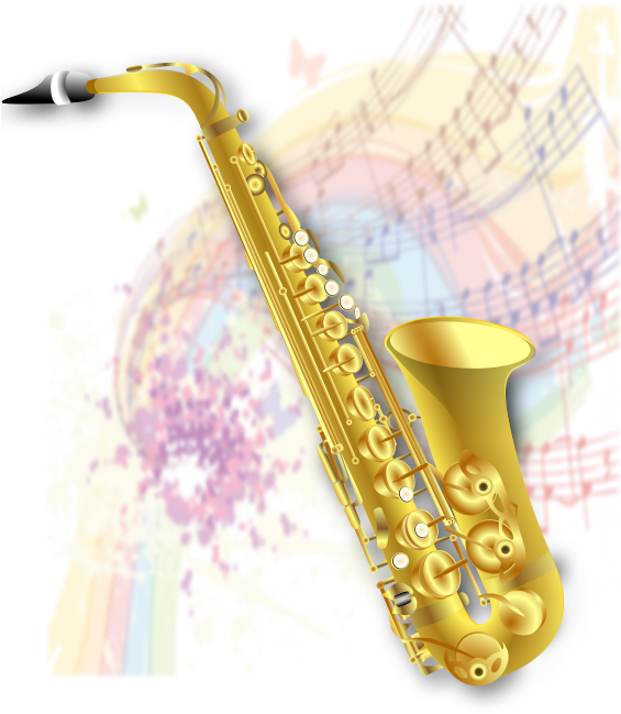 Colorful Saxophone Artwork PNG image