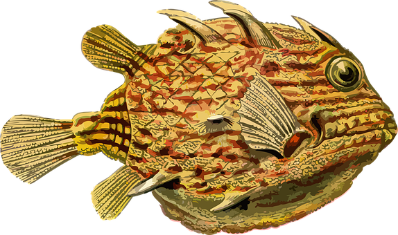 Colorful Scorpionfish Illustration PNG image