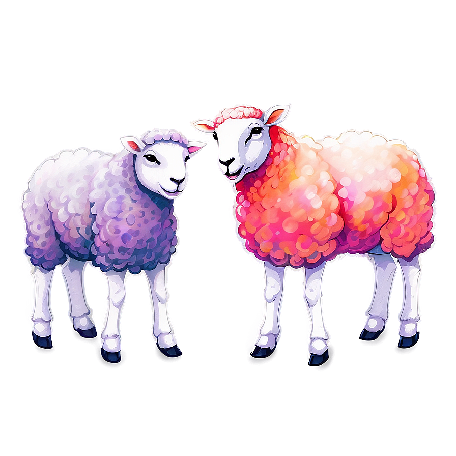 Colorful Sheep Png 05232024 PNG image