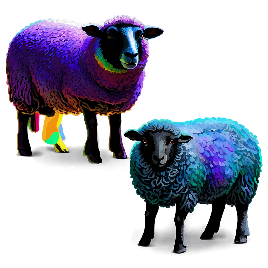 Colorful Sheep Png Qub78 PNG image