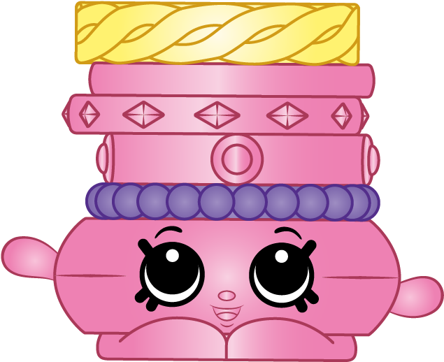 Colorful Shopkins Character Stack PNG image