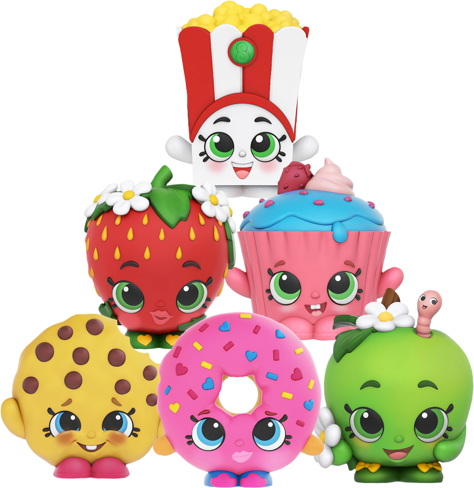 Colorful Shopkins Characters PNG image