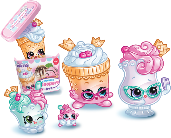 Colorful Shopkins Characters PNG image