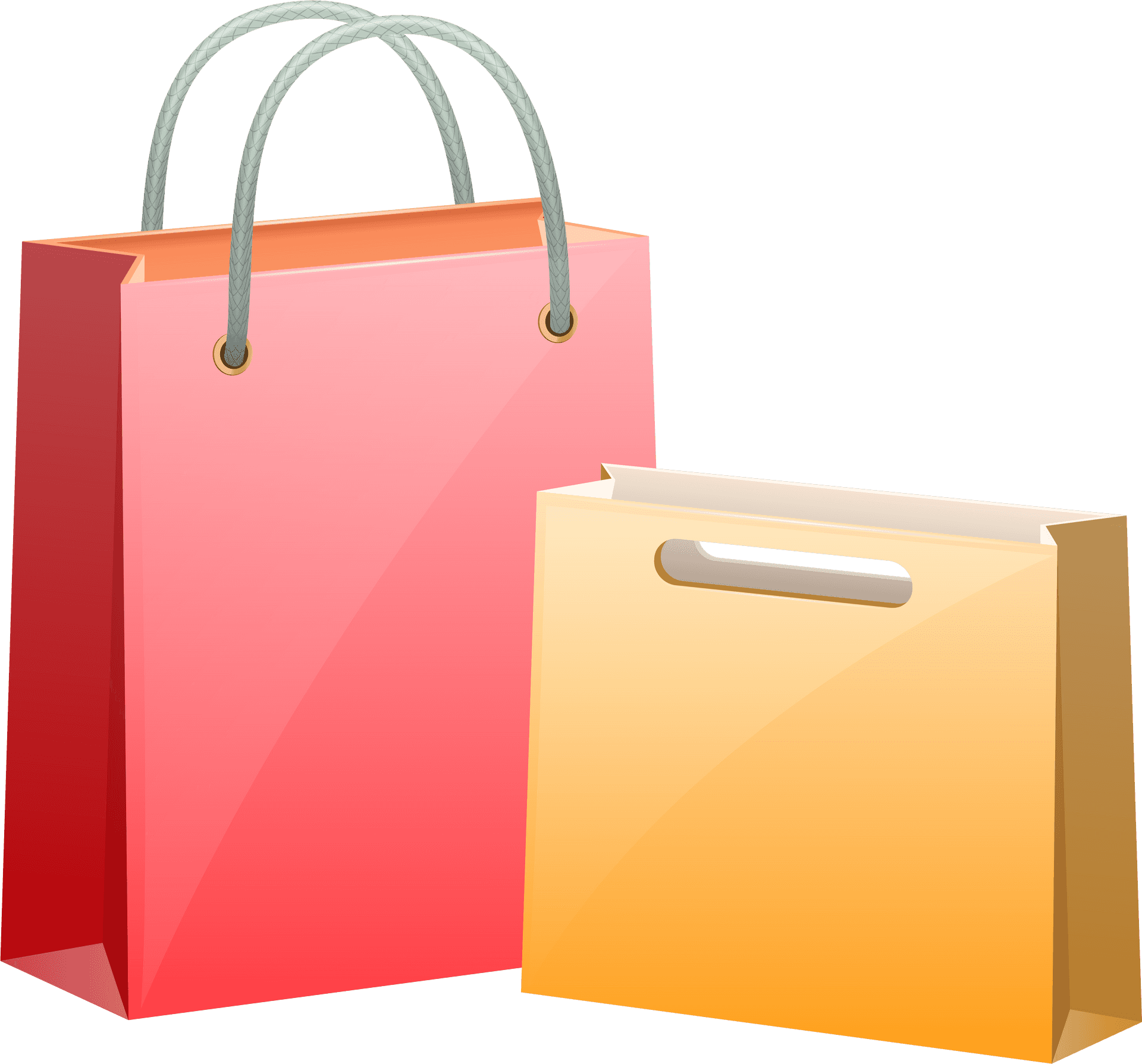 Colorful Shopping Bags Illustration PNG image