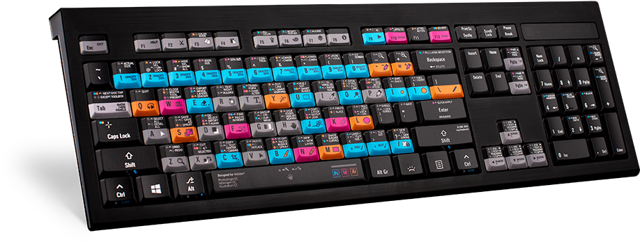 Colorful Shortcut Keys Keyboard PNG image