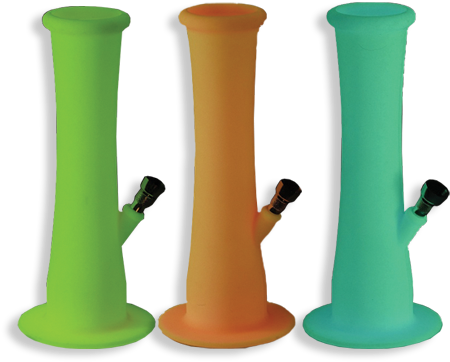 Colorful Silicone Bongs Trio PNG image