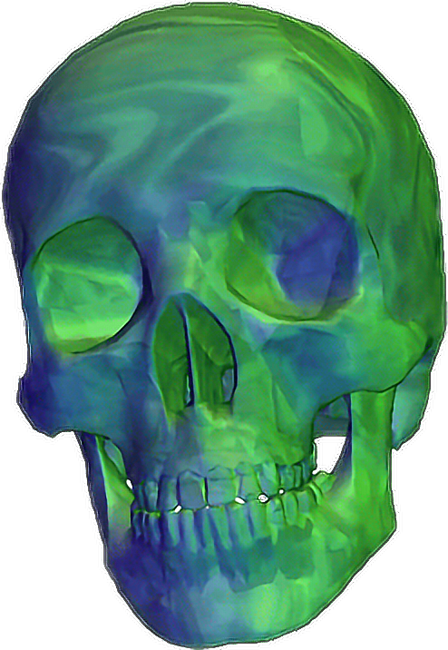 Colorful Skull Artwork PNG image