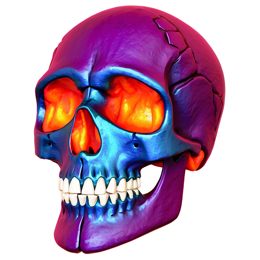 Colorful Skull Face Artwork Png Ess88 PNG image