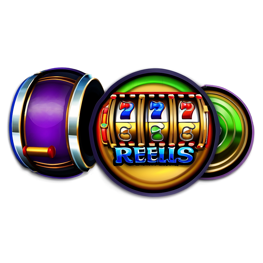 Colorful Slot Machine Reels PNG image