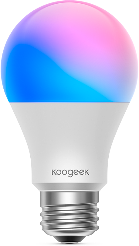 Colorful Smart L E D Light Bulb PNG image