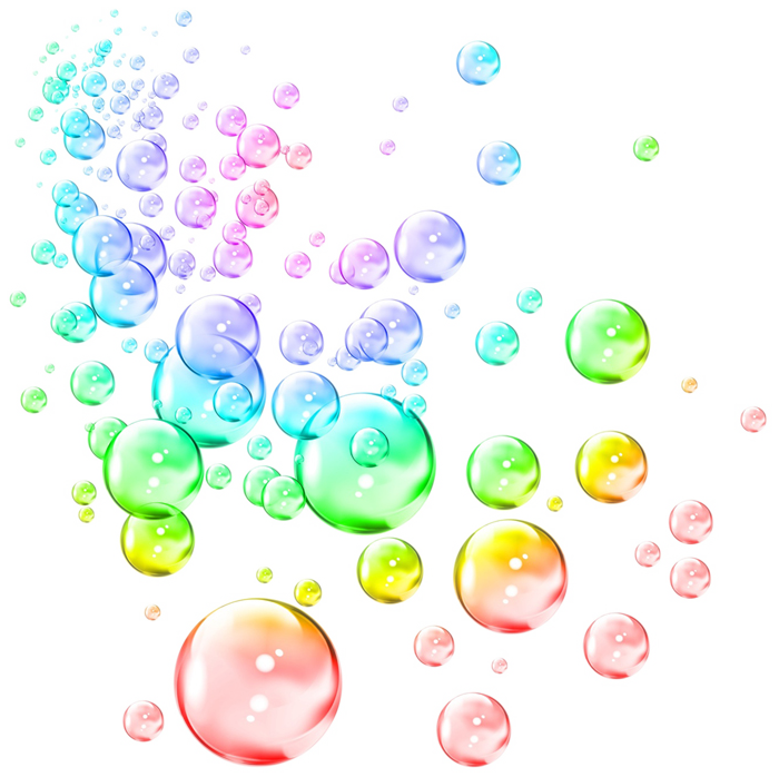 Colorful Soap Bubbles Transparent Background PNG image