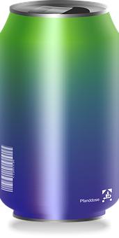 Colorful Soda Can Design PNG image