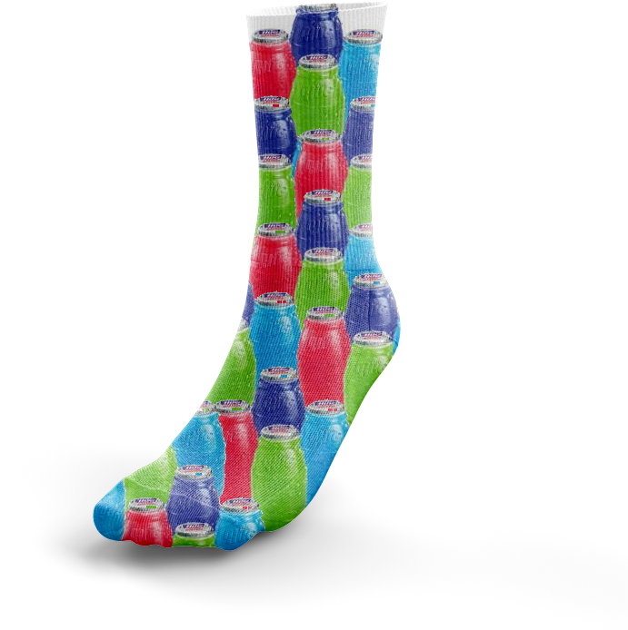 Colorful Soda Can Pattern Socks PNG image