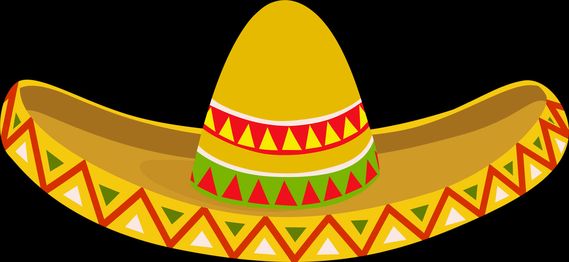Colorful Sombrero Vector Illustration PNG image