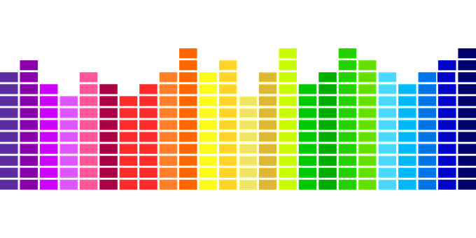 Colorful Sound Spectrum Visualization PNG image