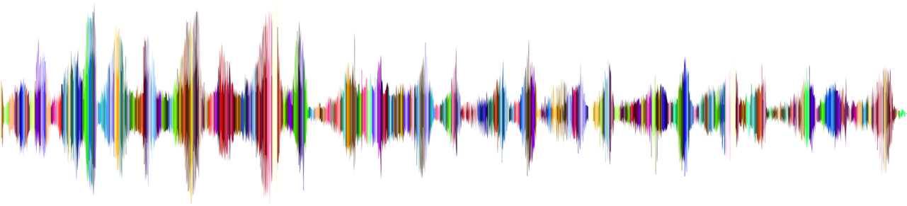 Colorful Soundwave Visualization PNG image