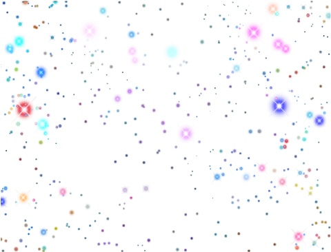 Colorful Space Gemsand Stars PNG image
