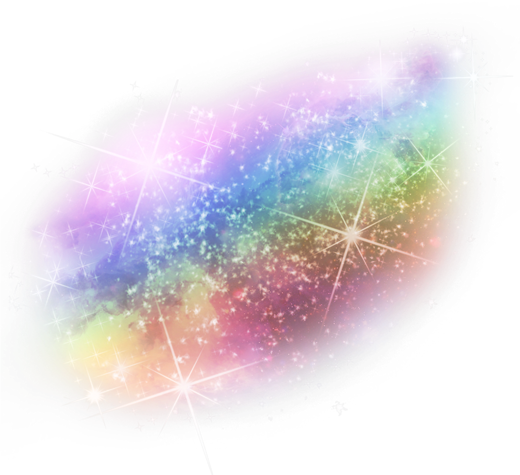 Colorful Space Nebula Glitter PNG image