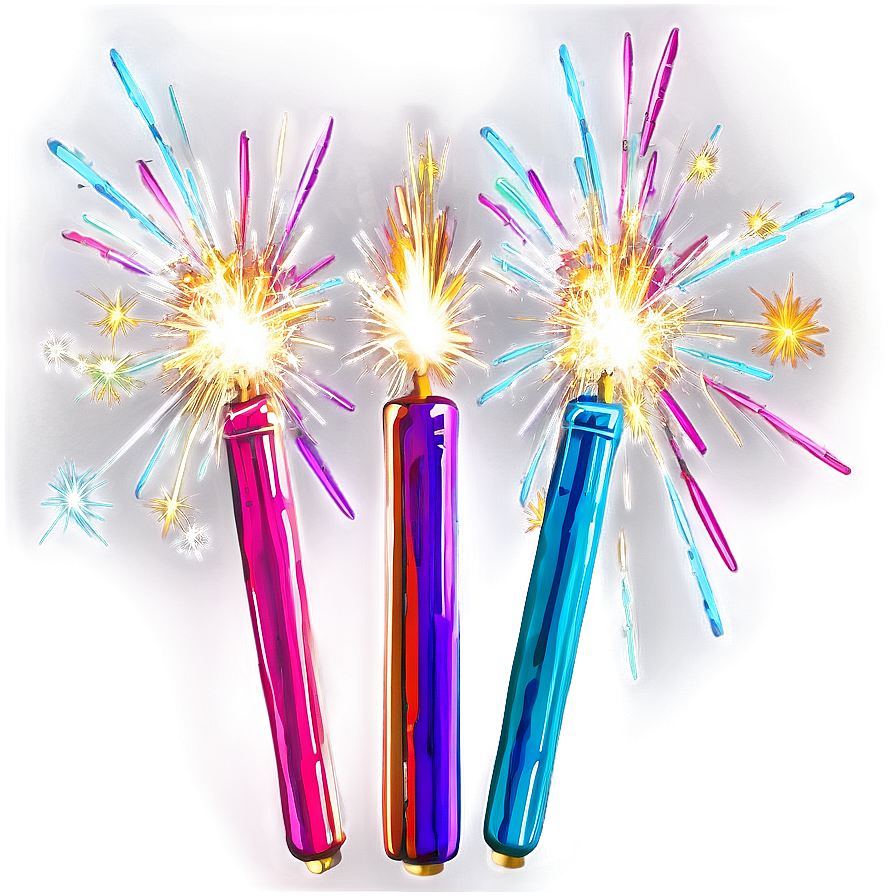 Colorful Sparklers Display Png Qda87 PNG image