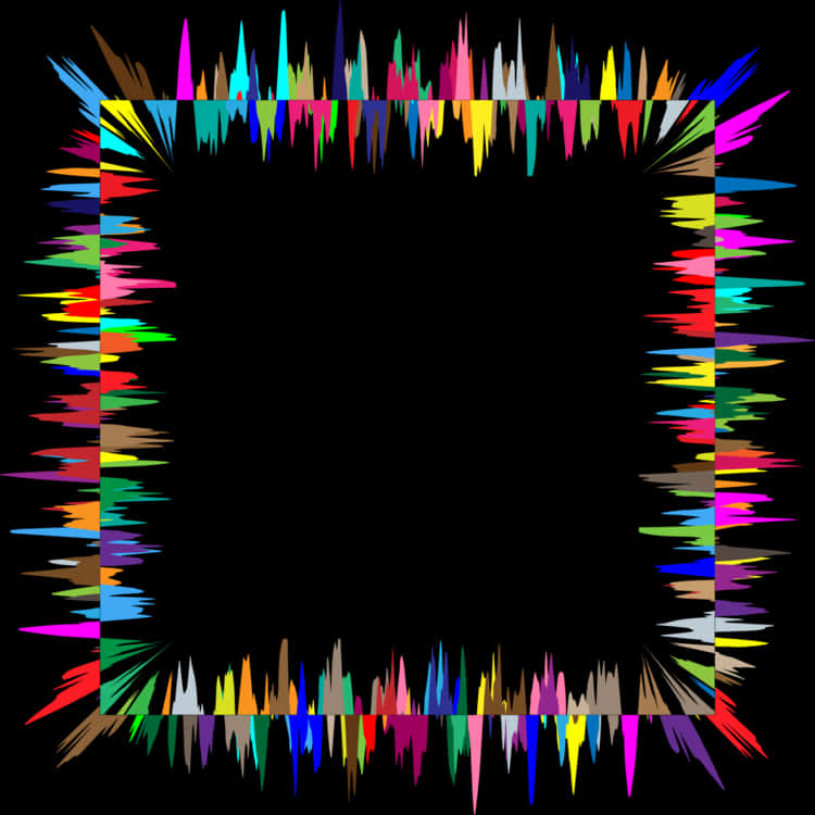 Colorful Spectrum Frame Abstract PNG image
