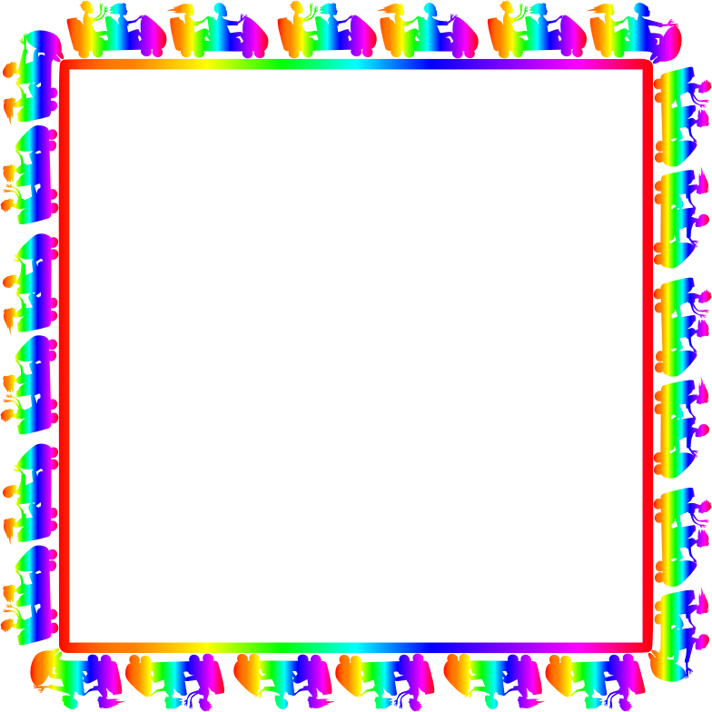 Colorful Spectrum Frame Design PNG image