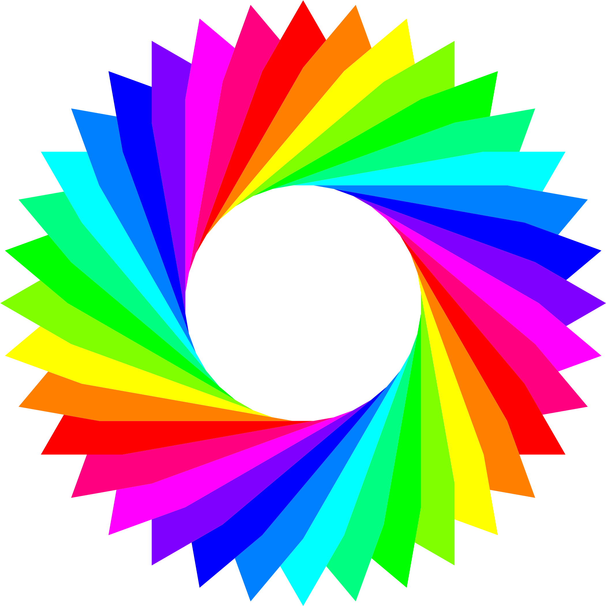 Colorful Spectrum Wheel Graphic PNG image