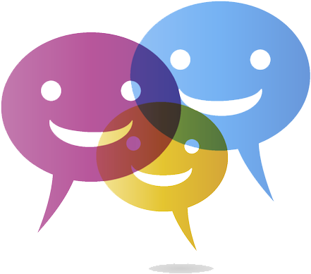 Colorful Speech Bubbles Overlap PNG image