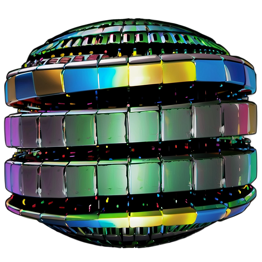 Colorful Spherical Puzzle3 D Render PNG image