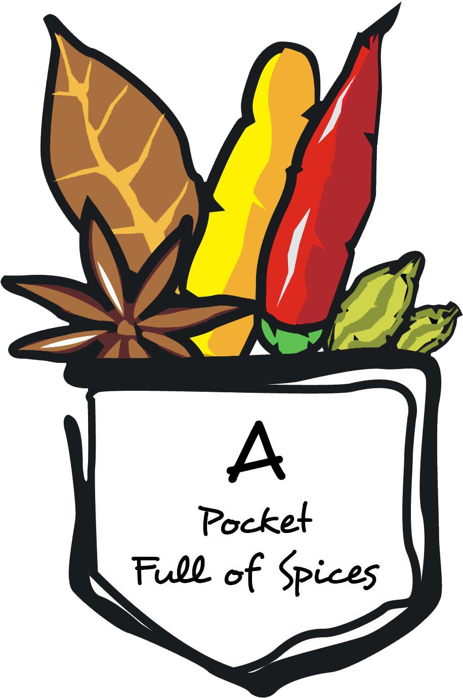 Colorful Spices Pocket Illustration PNG image