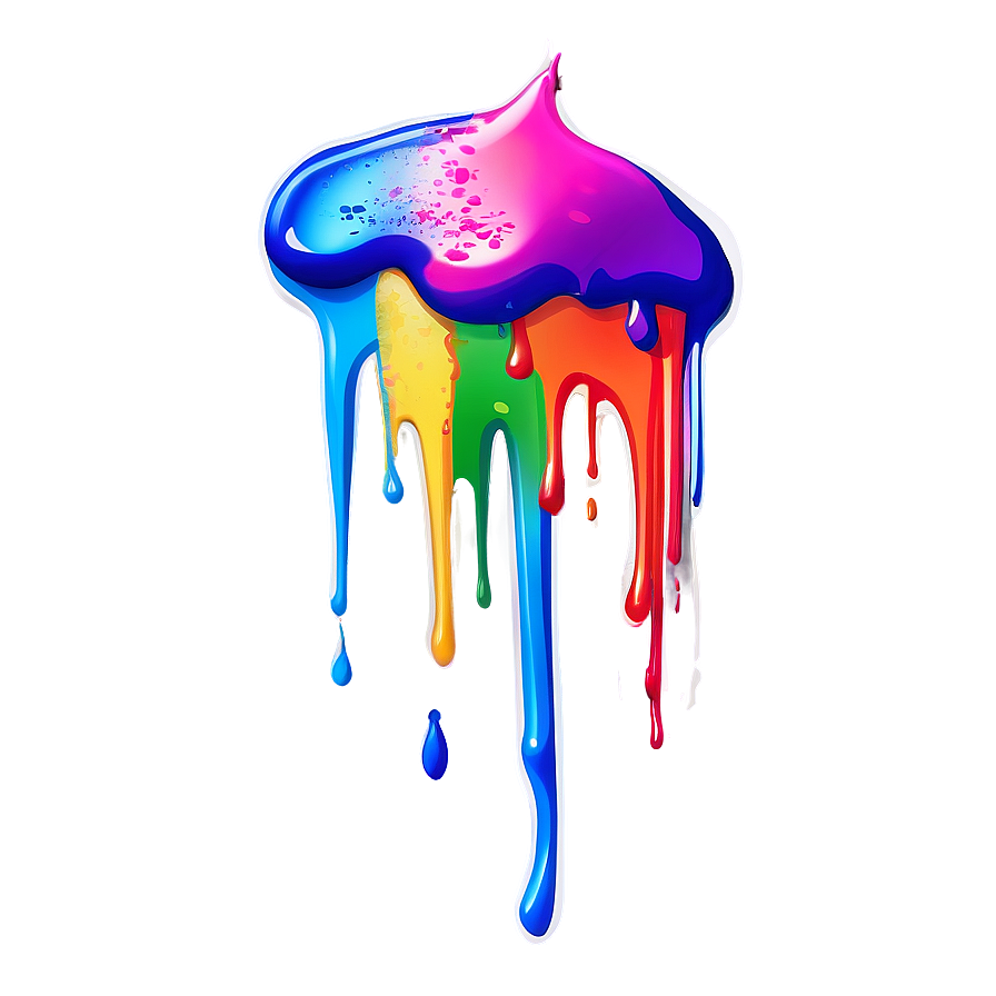 Colorful Spray Paint Drip Png 15 PNG image