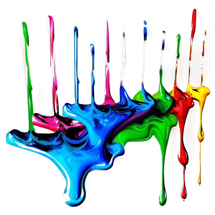 Colorful Spray Paint Drip Png 6 PNG image