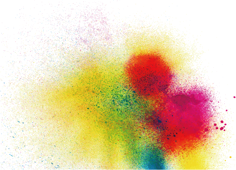 Colorful Spray Paint Splatter PNG image