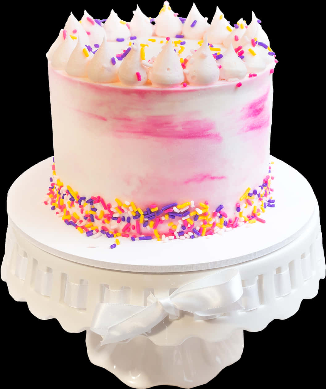 Colorful Sprinkled Birthday Cake PNG image