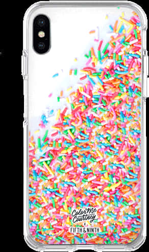 Colorful Sprinkles Phone Case PNG image