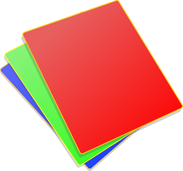 Colorful Stacked Paper Sheets PNG image