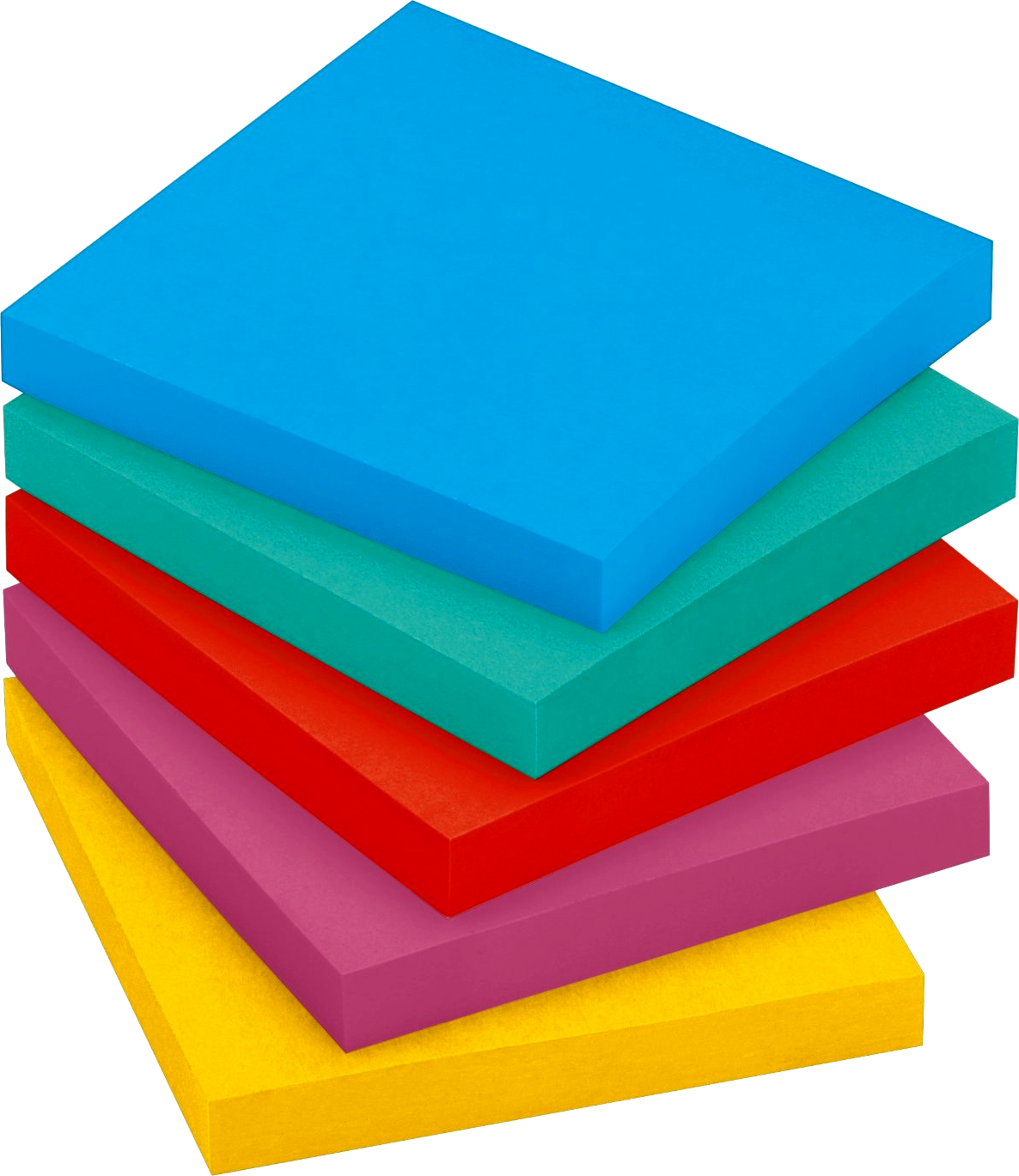 Colorful Stacked Post It Notes PNG image