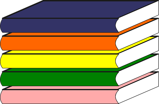 Colorful Stackof Books PNG image