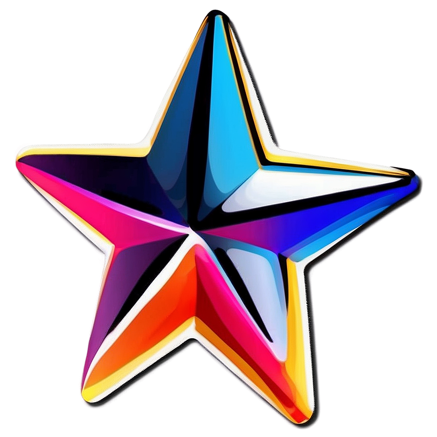 Colorful Star Clipart Png 5 PNG image