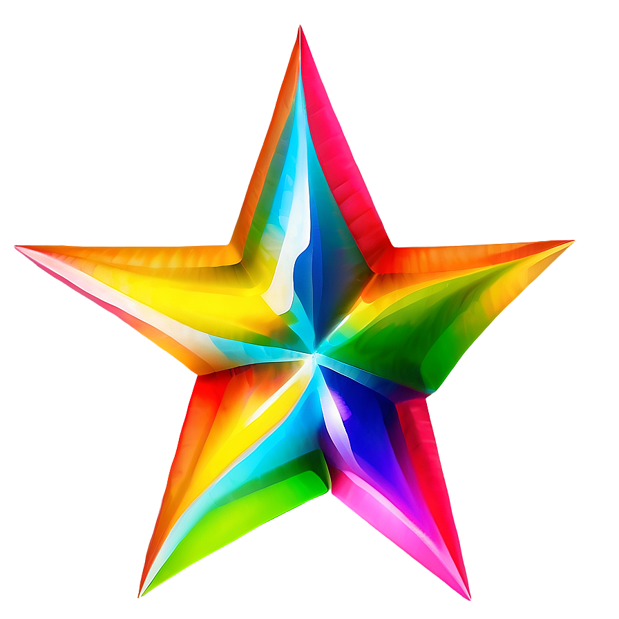 Colorful Star Cute Png 2 PNG image