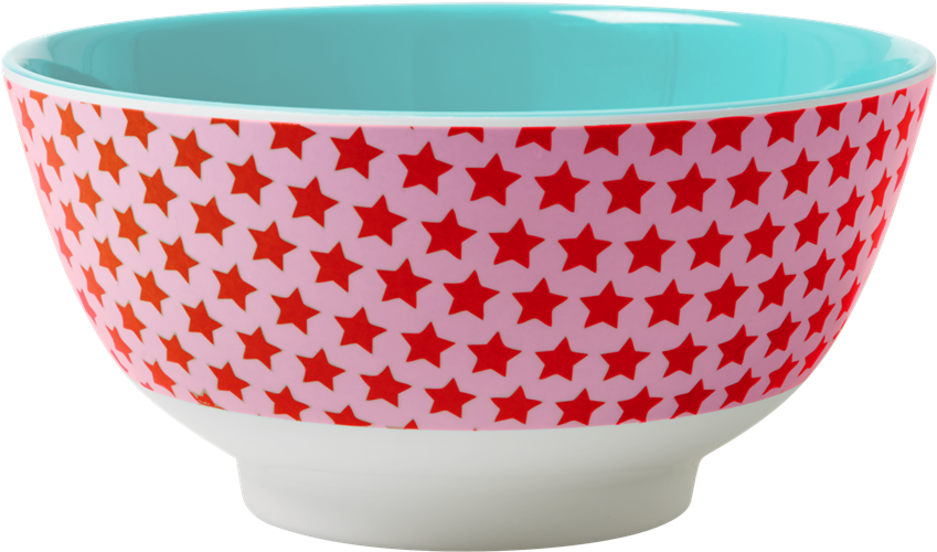 Colorful Star Pattern Bowl PNG image