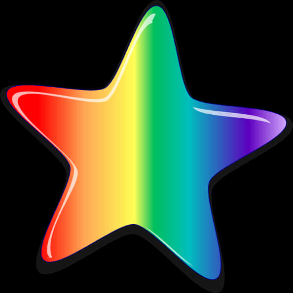 Colorful Star Shape Gradient PNG image