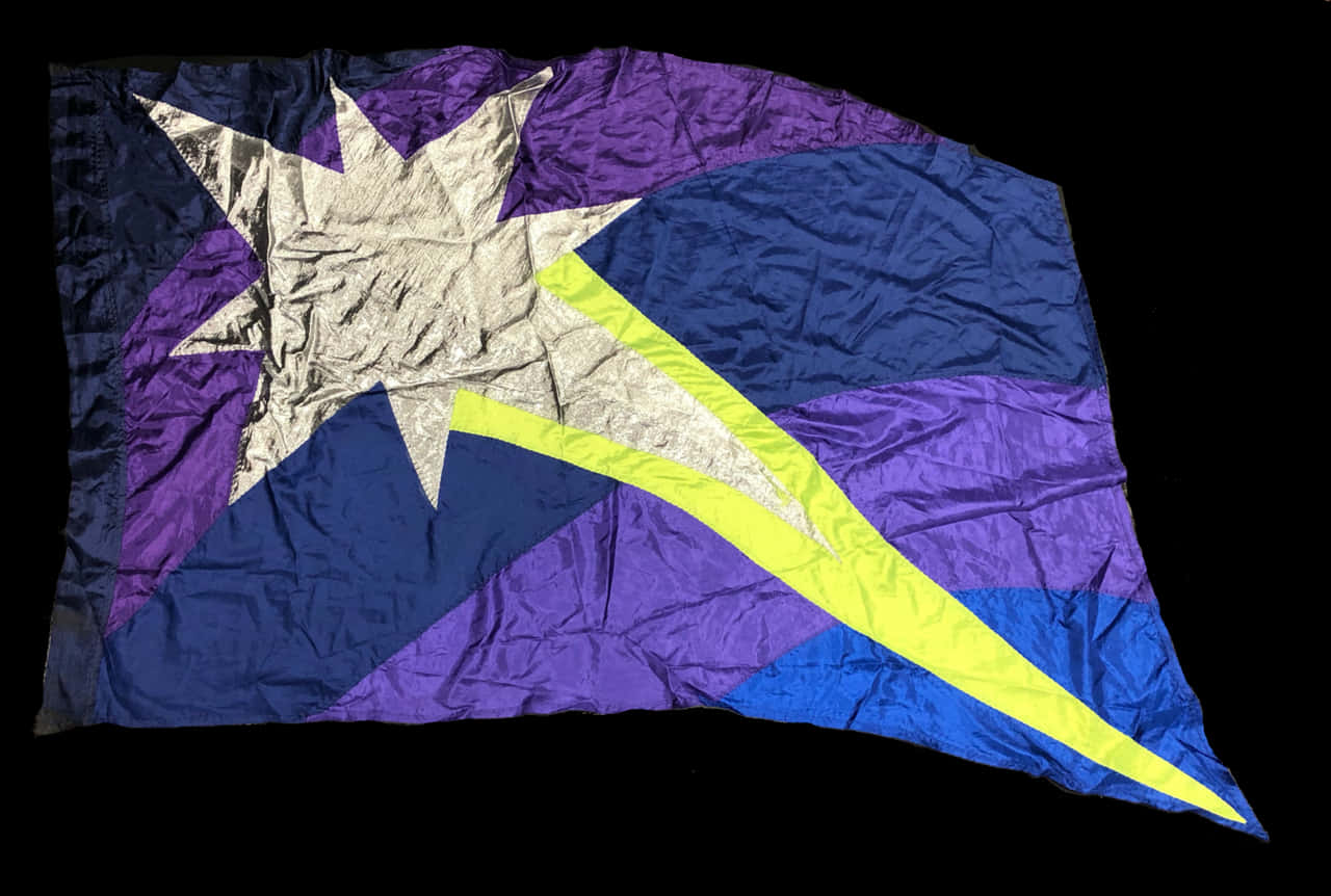 Colorful Star Trail Flag PNG image