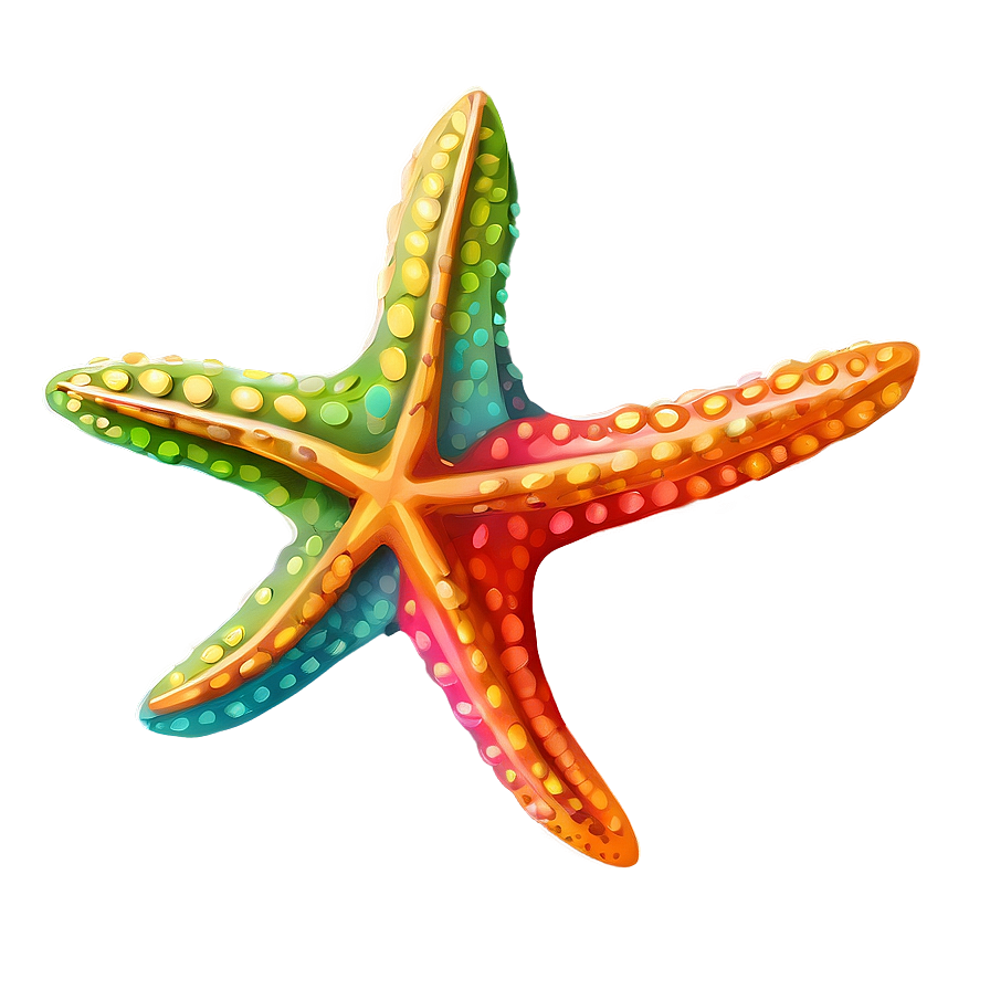 Colorful Starfish Illustration Png Lkv70 PNG image