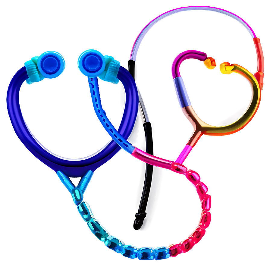 Colorful Stethoscope Heart Png 19 PNG image