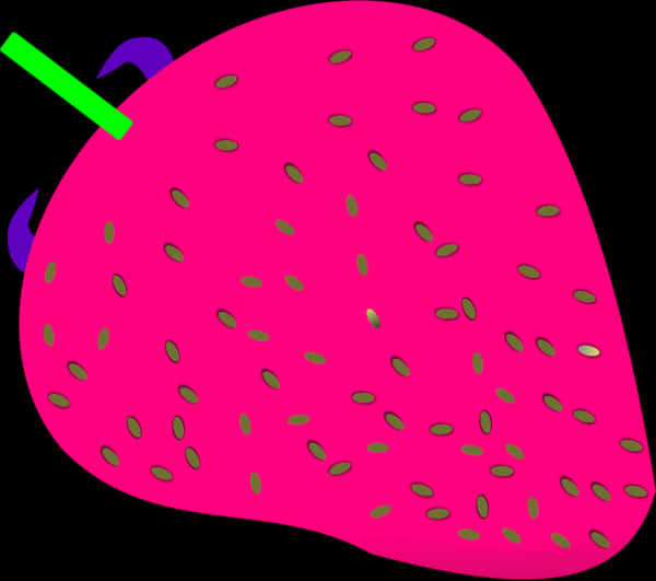 Colorful Strawberry Illustration PNG image