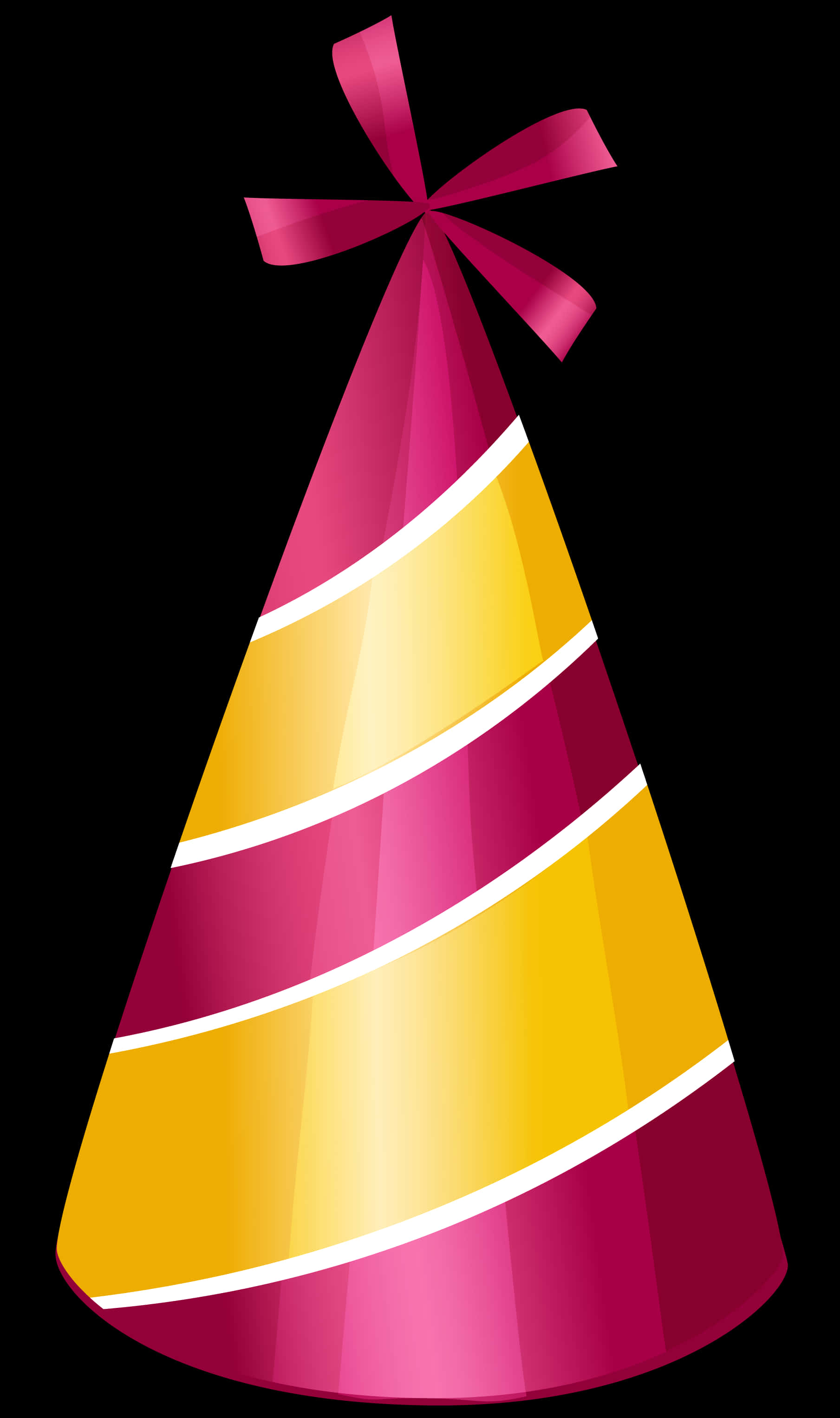 Colorful Striped Party Hat PNG image