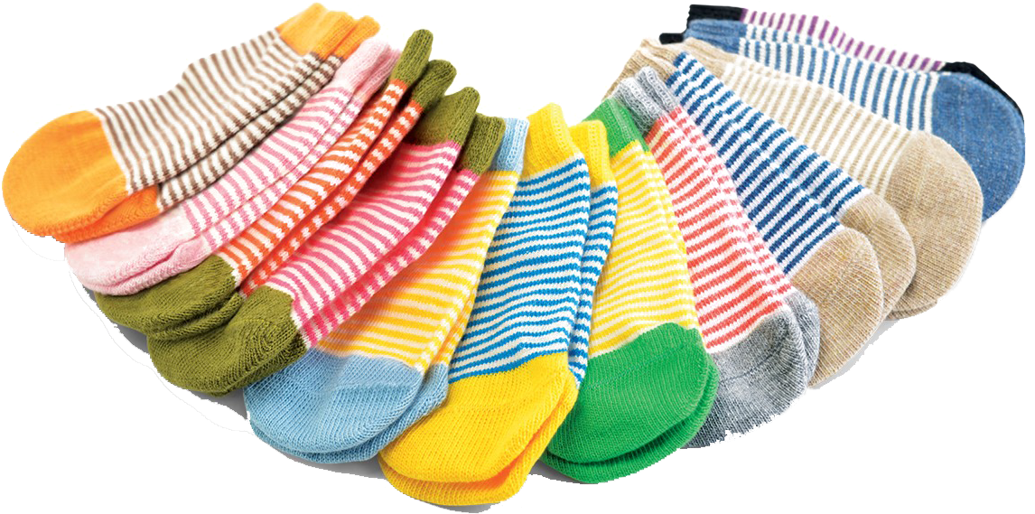 Colorful Striped Socks Collection PNG image