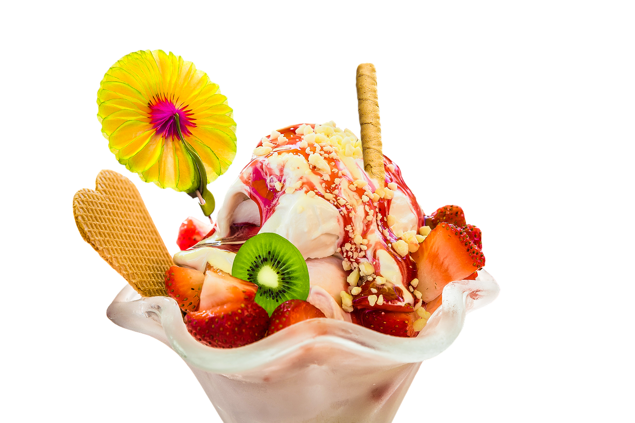 Colorful Sundae Delight PNG image