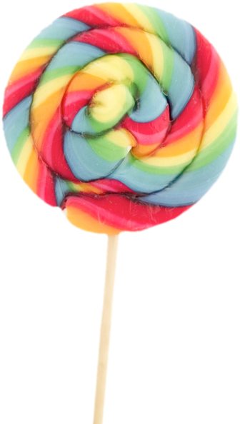 Colorful Swirl Lollipop PNG image